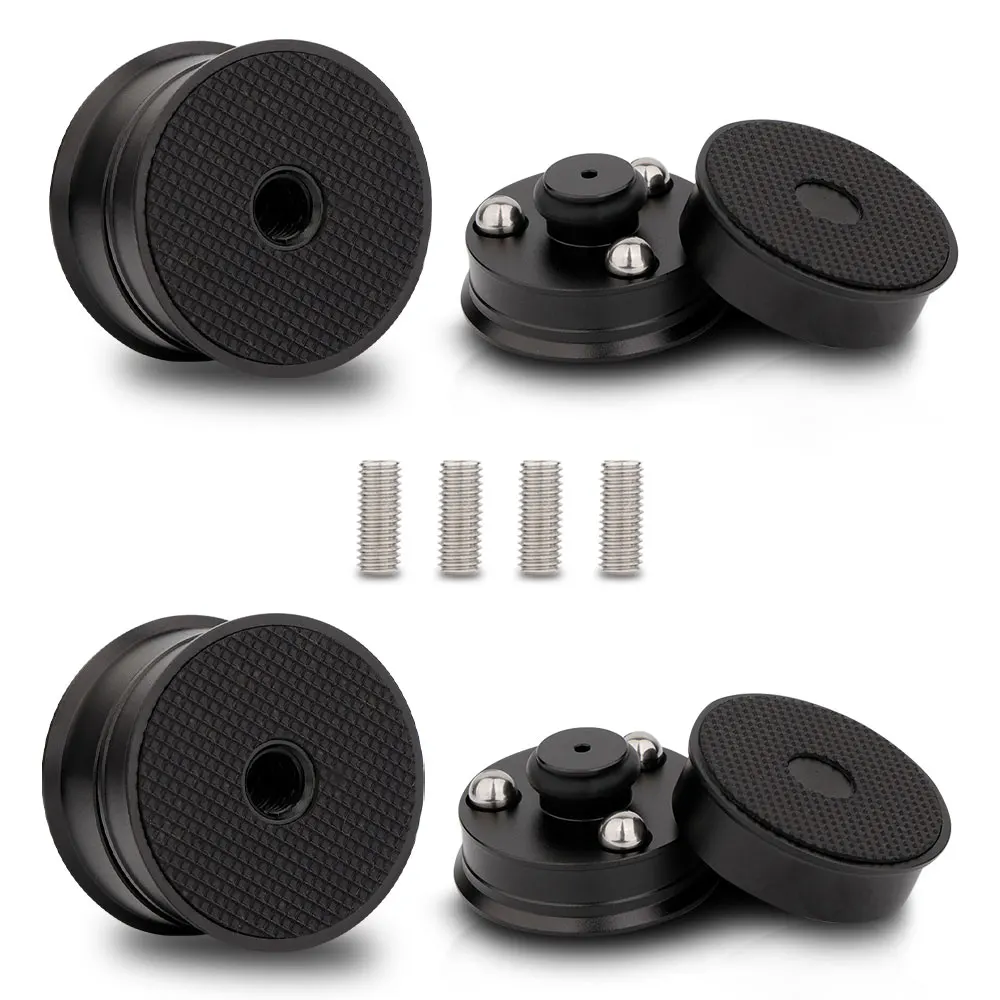 4 Stück HIFI Audio Lautsprecherfüße Chassis Stahlkugeln Anti-Schock Vibrationsdämpfende Lautsprecherfüße Pads Schwingungsdämpfung Ständer Tragkraft 200kg – Detail 2