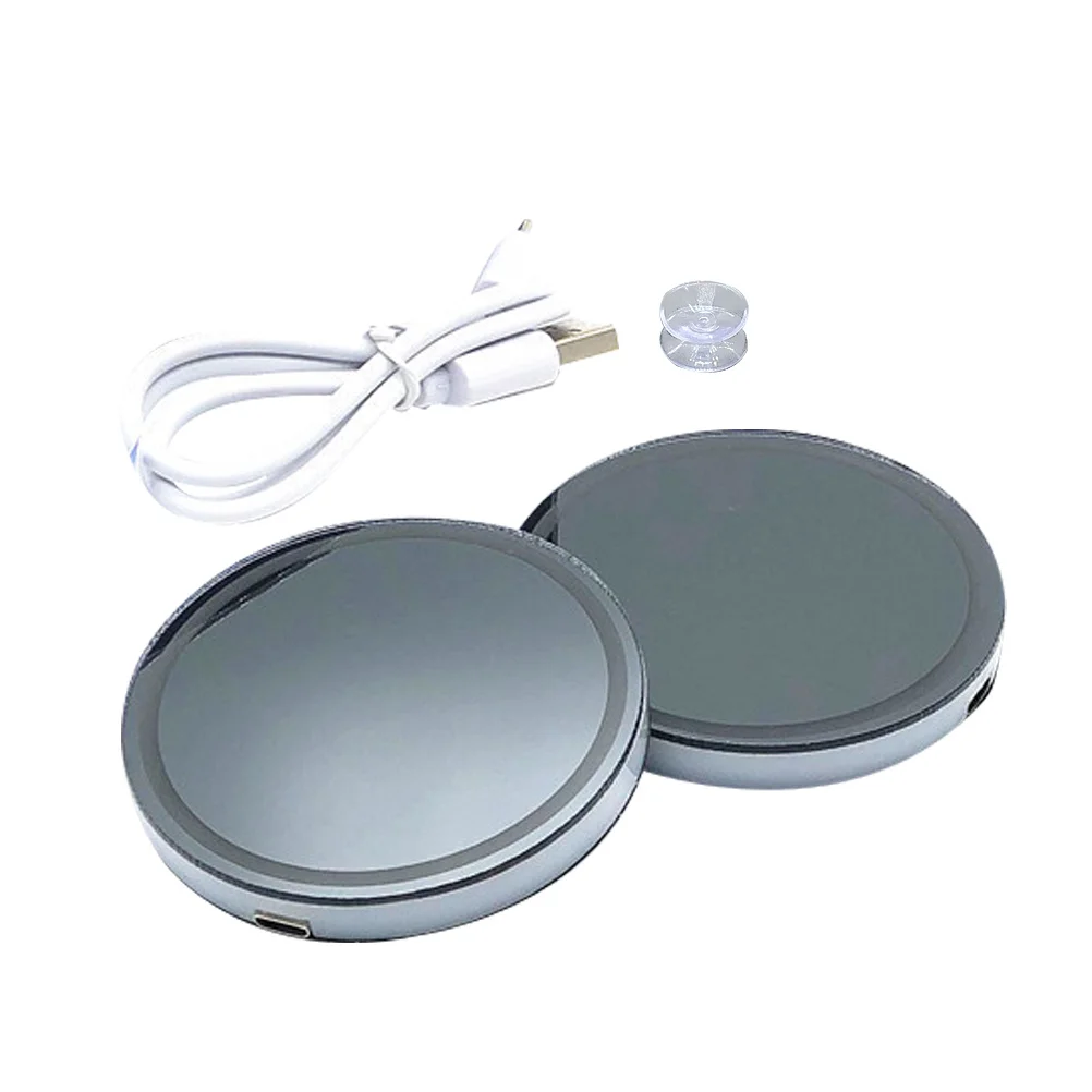 

2pcs Led Cup Mat For Car Usb Solar Charging Anti-Slip Glow Coaster Heat-Resistant Vibration-Sensitive Light Decorative Cup