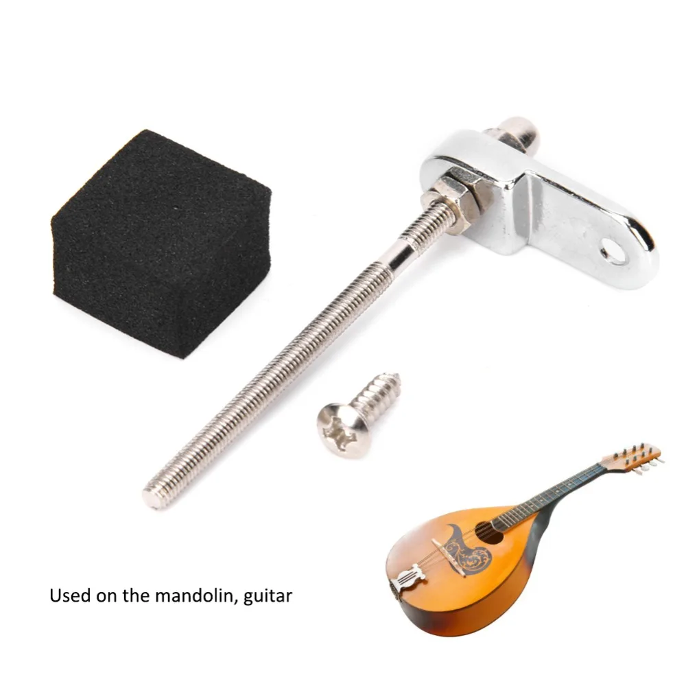 ขายึดแผ่นป้องกันมันดอลินแบบฟองน้ำสีดำพร้อมสกรู ​   โลหะผสมและอีวีเอ ​ ขายึดปิ๊กการ์ด