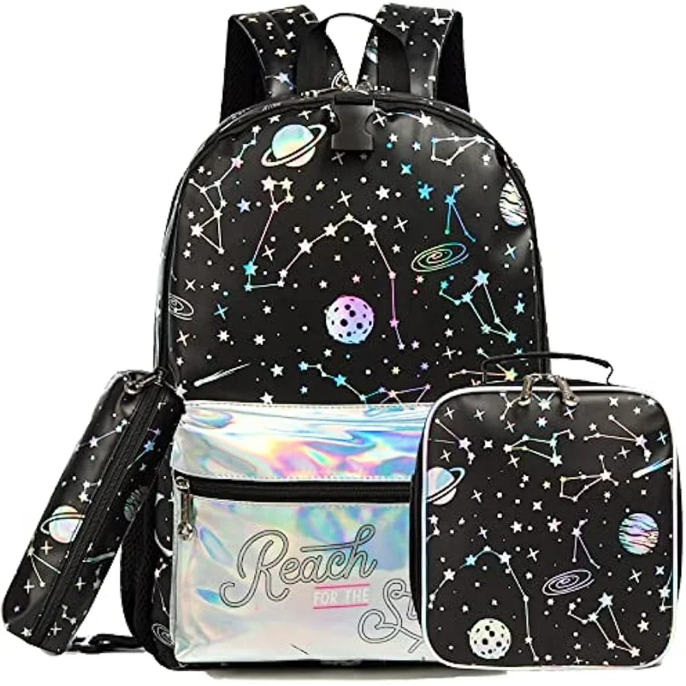 Schult asche Mädchen 3 in 1 Rucksack mit Brotdose High Elementary Middle School Rucksack Kinder taschen für Mädchen Schult aschen für Mädchen