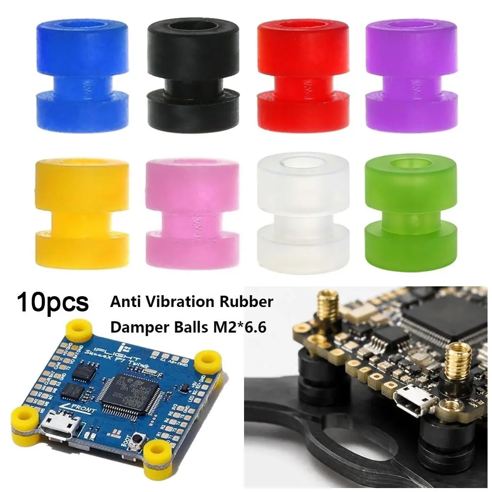 10pcs V2 Upgraded Anti Vibration Rubber Damper Balls 8 Colors M2*6.6 Absorption Balls Silicone