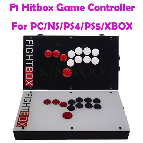 F1-PS5 F1 UP5 Hitbox Game Controller Fightbox Fighting Stick King Of Fighters Sanwa Buttons OBSF-24/30 For PC/NS/PS4/PS5/XBOX