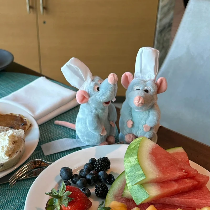 Kawaii راتاتوي ريمي الشيف دمية ألعاب من القطيفة أنيمي الشكل ديزني الطبخ ماوس المغناطيسي يجلس الكتف الديكور فتاة هدية #3