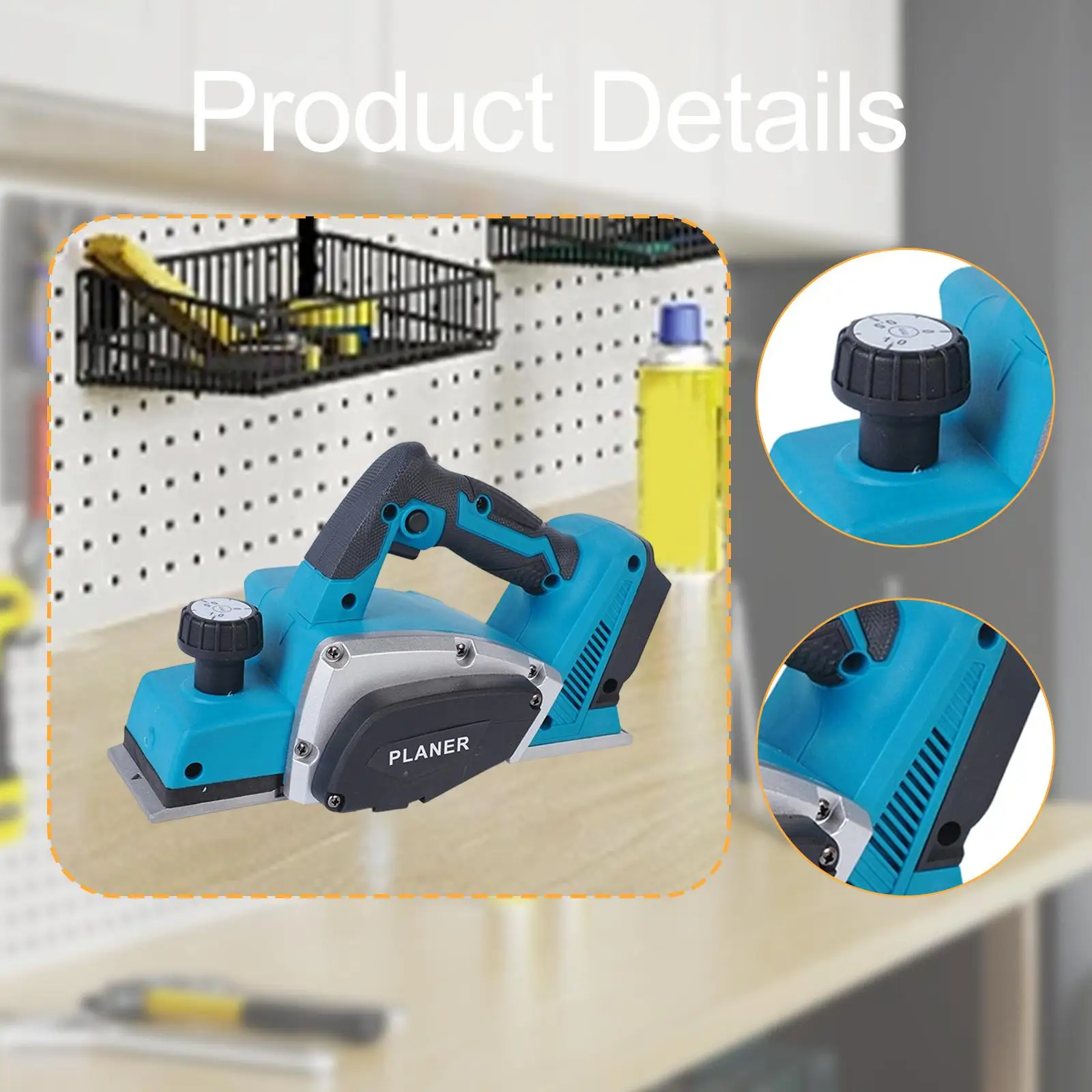 Adjustable Depth Electric Planer Power Tool for Woodworking Projects Portable Home DIY Carpentry Applications