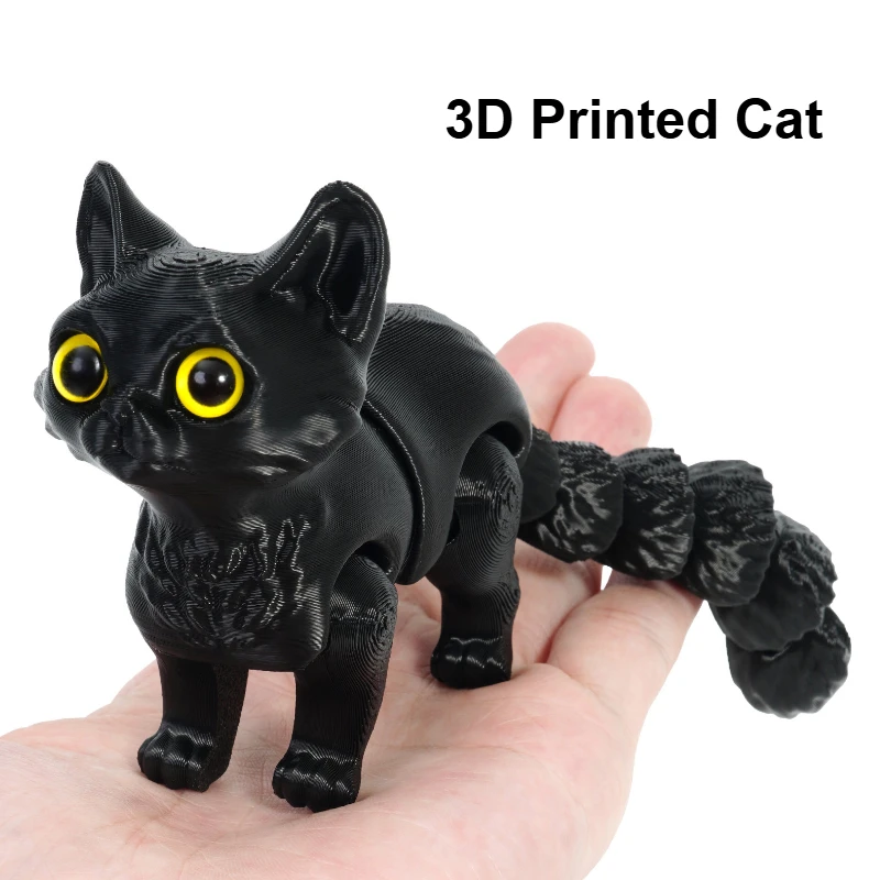 12/16cm 3D Printed Articulated Cute Cats Figurine Miniature Living Room Decor Car Desktop Home Decoration Accessories Kids Gifts