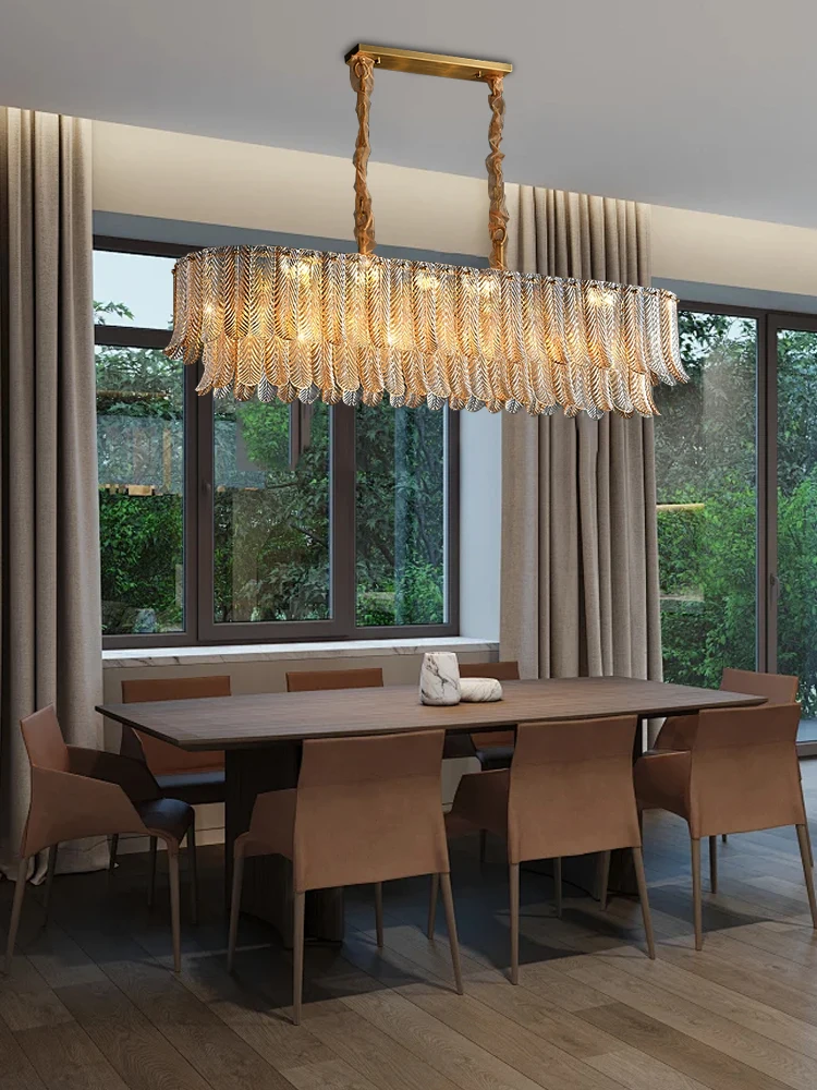 

Modern Luxury Nordic Coppery Feather Glass Ceiling Pendant Lights Big Lighting Vintage Suspension Luminaire Lustres Lamparas