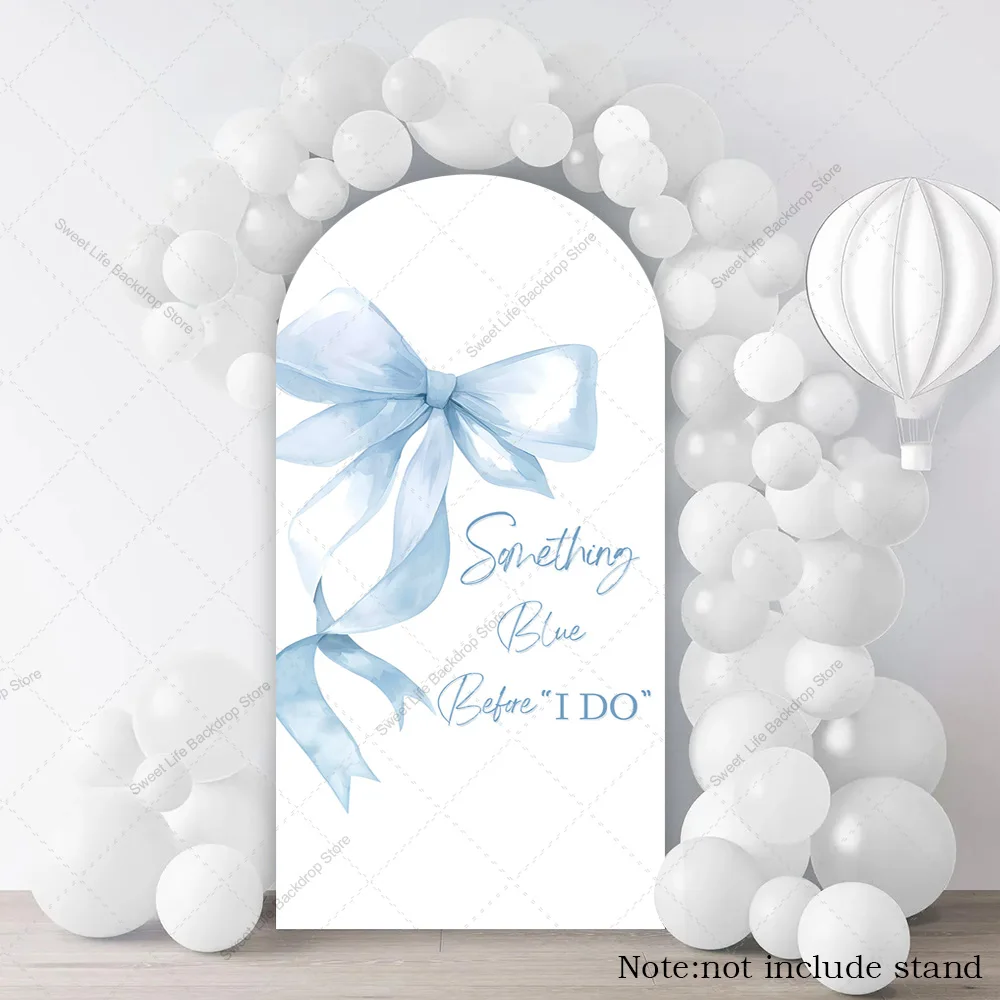 

Blue Bow Arch Cover Backdrop Wedding Bridal Shower Something Blue Before I Do Arch Wall Party Decoration Prop