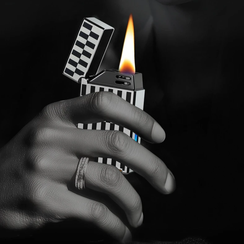 NEW Voice Loud Tone Ignition Intelligent Sensing Wind-resistant Transparent Fuel Tank Premium Cigarette Accessories