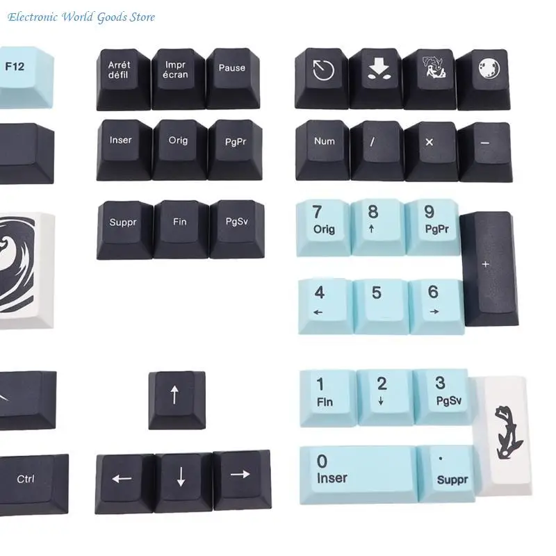 

A3PD 134 для колпачков клавиш PBT Dye Subb Keycaps для MX, испанский/французский/немецкий