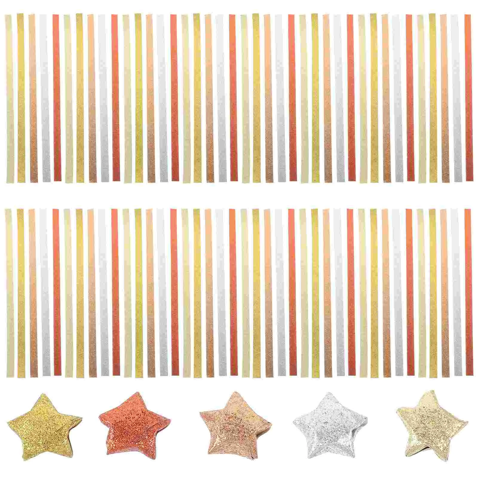 200 Pcs Origami Lucky Star Material Paper Papers for Children DIY Folding Handicrafts