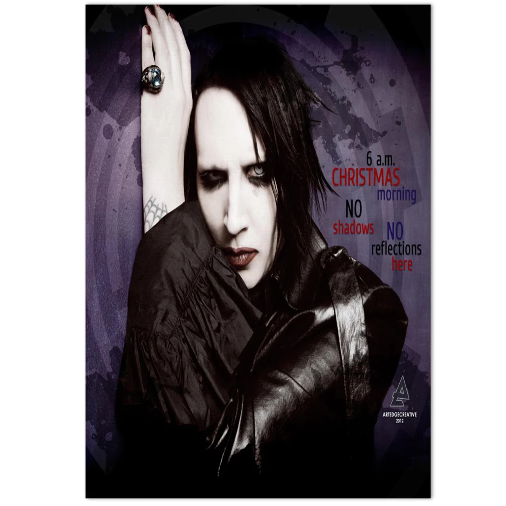 Marilyn Manson Posters Art Silk Canvas Poster Bar Room Decoration Painting Home Decor 30x45cm,40x60cm