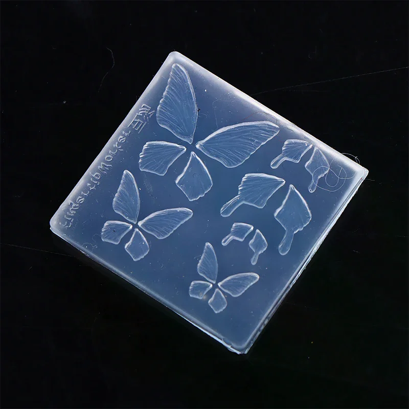 1 قطعة ثلاثية الأبعاد سيليكون مسمار قالب فراشة قالب ختم لوحة الأظافر الإستنسل لتقوم بها بنفسك UV هلام مسمار نحت القالب