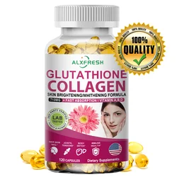 Hair Skin & Nails Vitamins - Biotin Collagen Glutathione with Hyaluronic Acid Capsules Skin Care Gluten-free