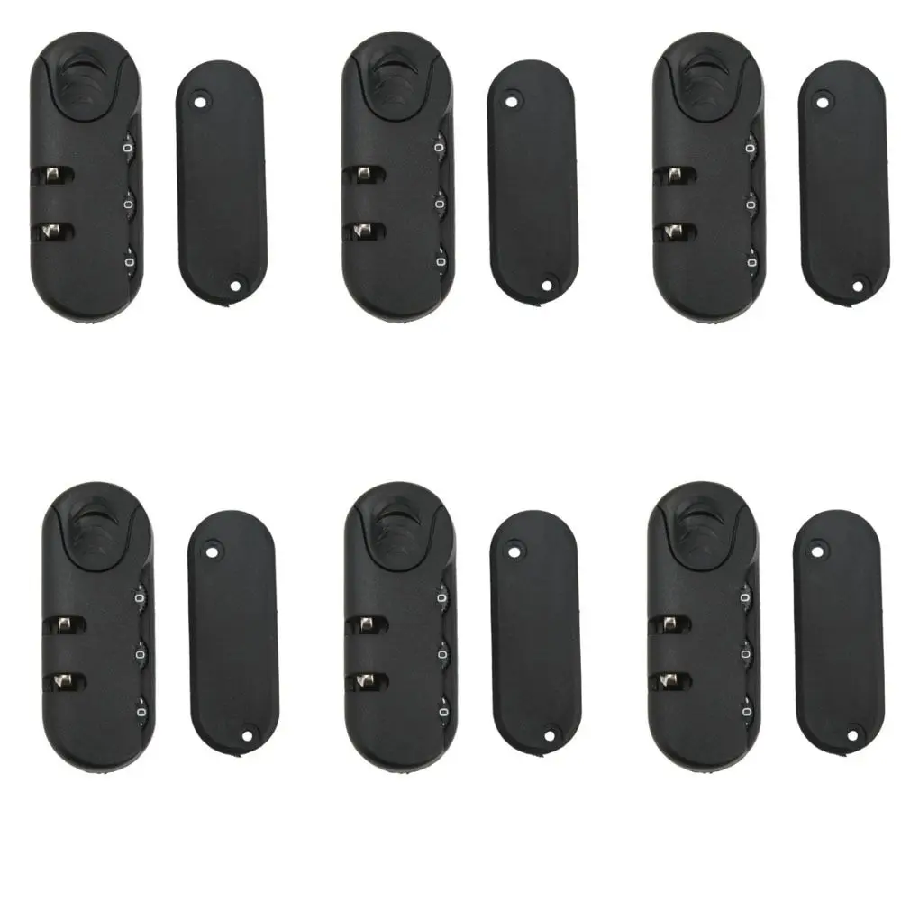 6 Pcs Durable 3 Digits Luggage Lock High Security Replacement Code Password Security Lock Travel Suitcase Lock Travel Cases