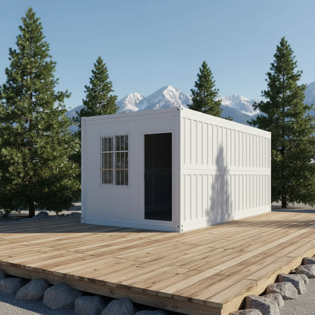 Customized Sandwich Panel Folding Container House 20/40FT Movable Prefab Tiny Home Modern Breathable Design Office Building