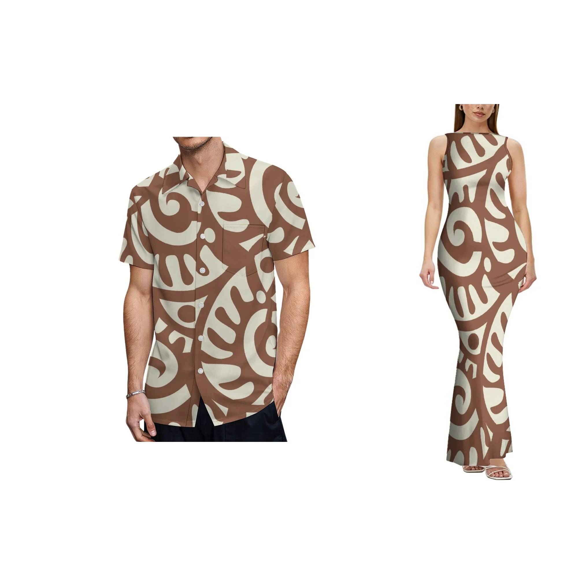 

Высокое качество на заказ без рукавов с открытой спиной женские платья Elei этнический принт женское сексуальное облегающее длинное платье макси Самоан для выпускного вечера