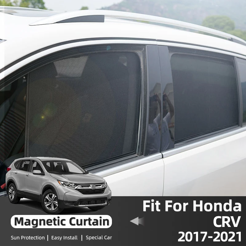 

For Honda CRV CR-V 7 Seats 2017-2022 Rear Side Window Sun Shade Car Sunshade Magnetic Front Windshield Mesh Curtain CR V