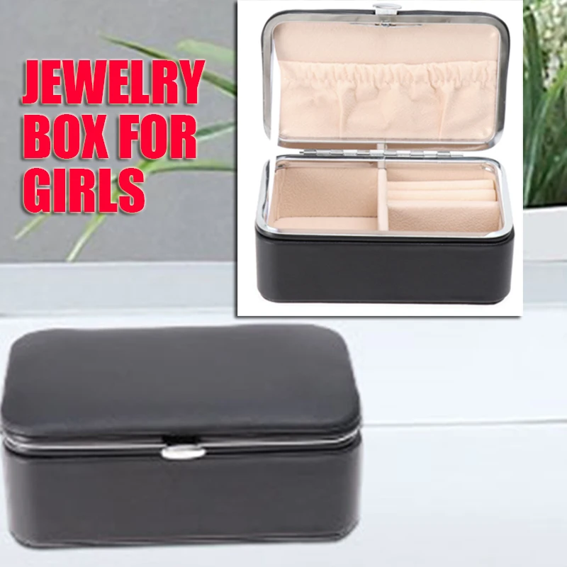 

Portable Jewelry Box Travel Cases Organizers for Women Jewlery Necklace Ring Jewlery Organizer Storage Container for Traveling