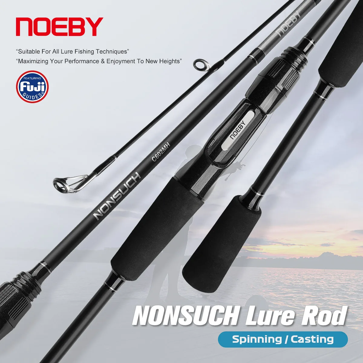 

NOEBY NONSUCH All Lure Fishing Rod ML M MH 1.83m 1.98m 2.13m Spinning Casting Rod Fuji Guide Multipurpose Pike Trout Fishing Rod