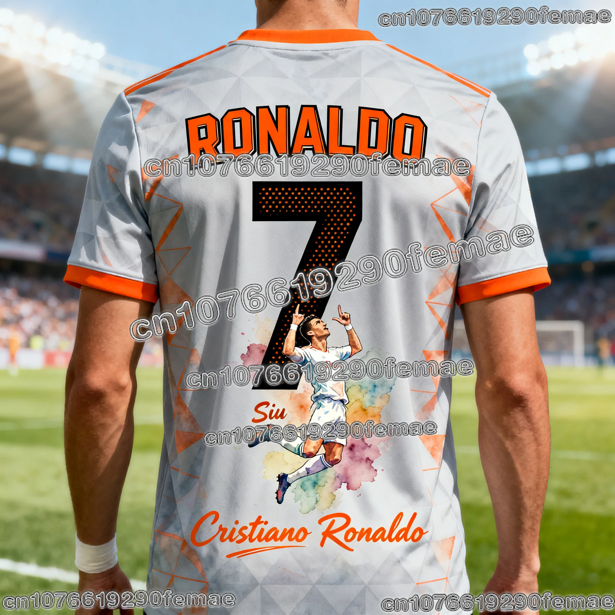 ChatGPT AI Ronaldo # 7 جيرسي كرة قدم صيفي خفيف الوزن للبالغين والأطفال، ملابس رياضية عالية الجودة، إصدار كاجوال