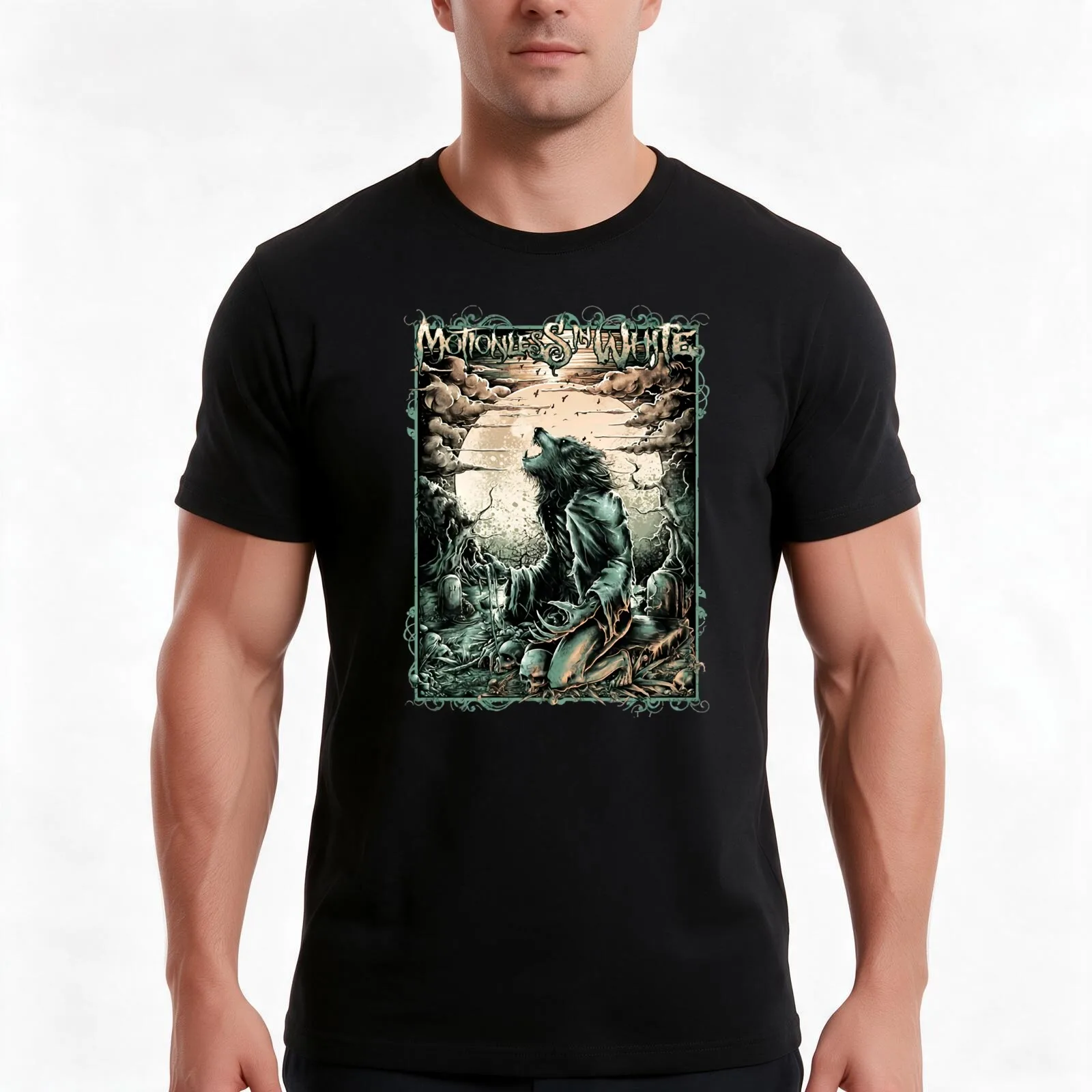 Motionless in white T-Shirt, Summer Casual Cotton Tee, Oversized Streetwear Tops, Vintage Graphic Print, Loose Fit Short Sleeve