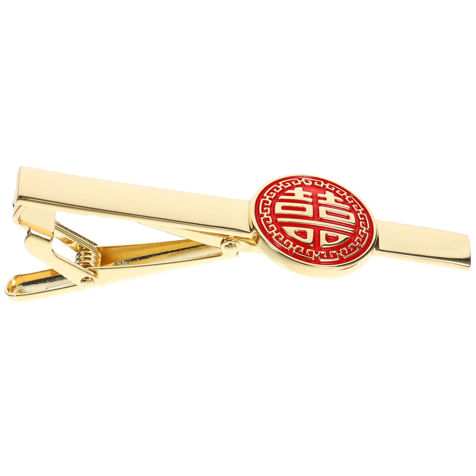 

Tie Clip Golden Copper Round Chinese style Groom Best Man Wedding Party Accessory Birthday Graduation Christmas New