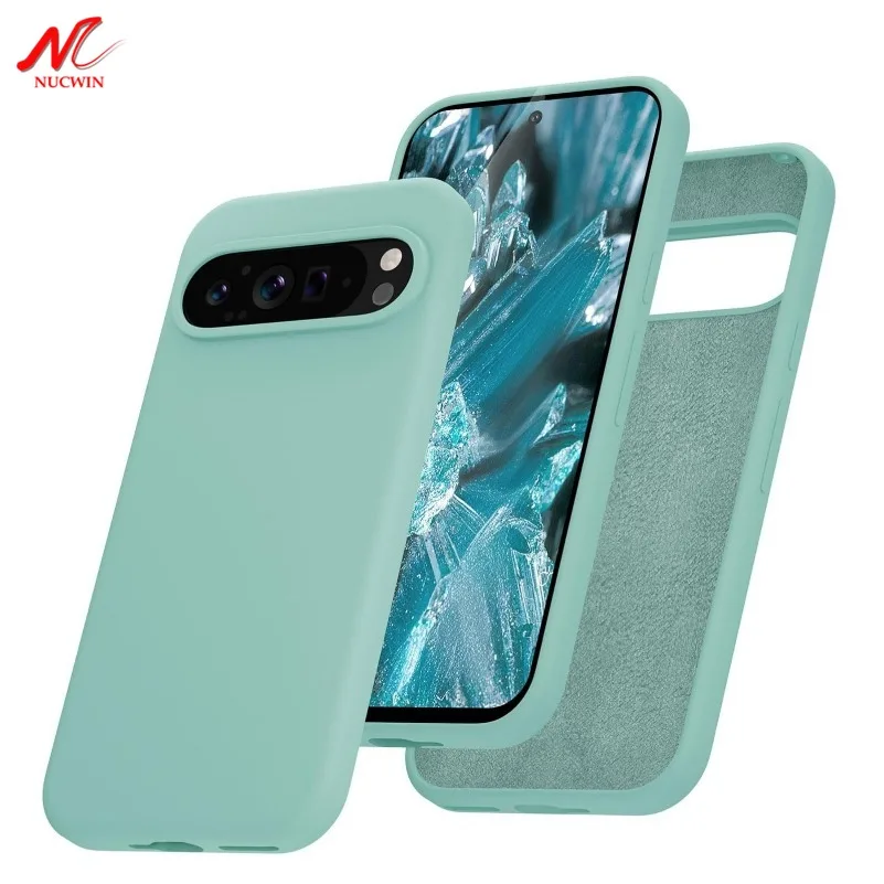 Funda de silicona líquida a la moda para Google Pixel 9 Pro XL, 8A, 7A, 6A, 5A, funda de TPU suave con sensación de piel para Google 6, 7, 8, 9 Pro,