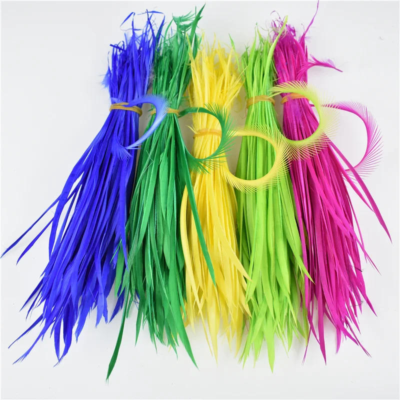 100Pcs Colored Goose Feathers for Hair Extensions Feather Jewelry Making Fly Tying Materials Decoration Carnaval Dream Catcher