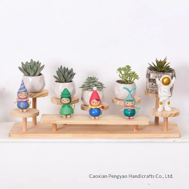 Wooden 3 Tier Multi-story Display Stand for Jewelry Storage Rack Coffee Perfume Figurines Organizer for Dressing Table Use