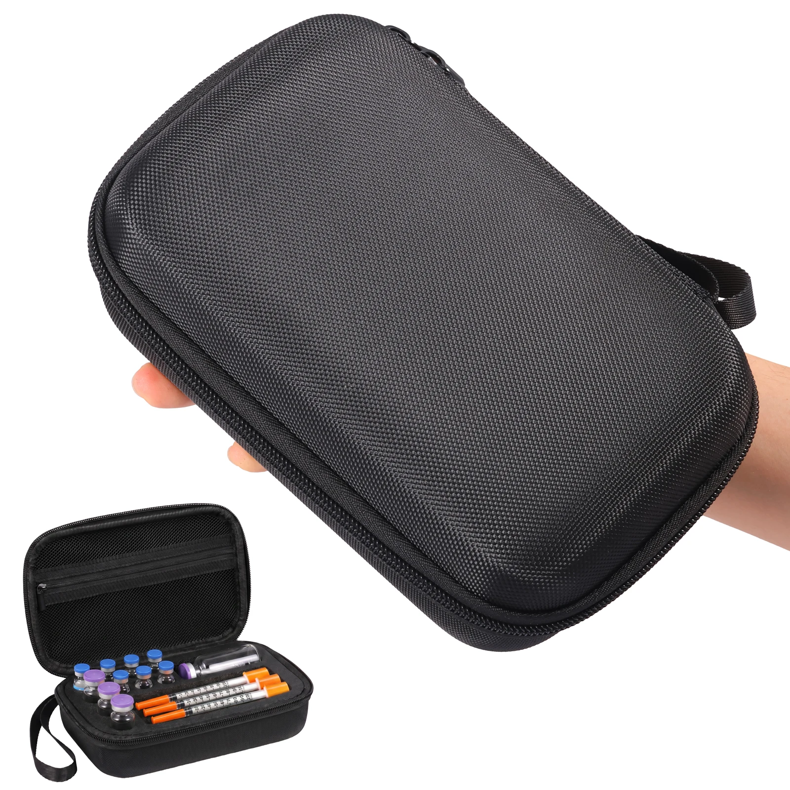 3/10/30ML Insulin Vial Storage Box Portable Travel Peptide Organizer Bag Hard Shell Fridge Freezer Tube Vials Storage Case