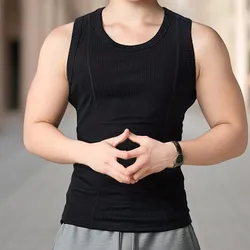 Men Muscle Tank Tops Sleeveless Shirt Hight Elasticity Thread for Men Workout Casual Gym Top Tee