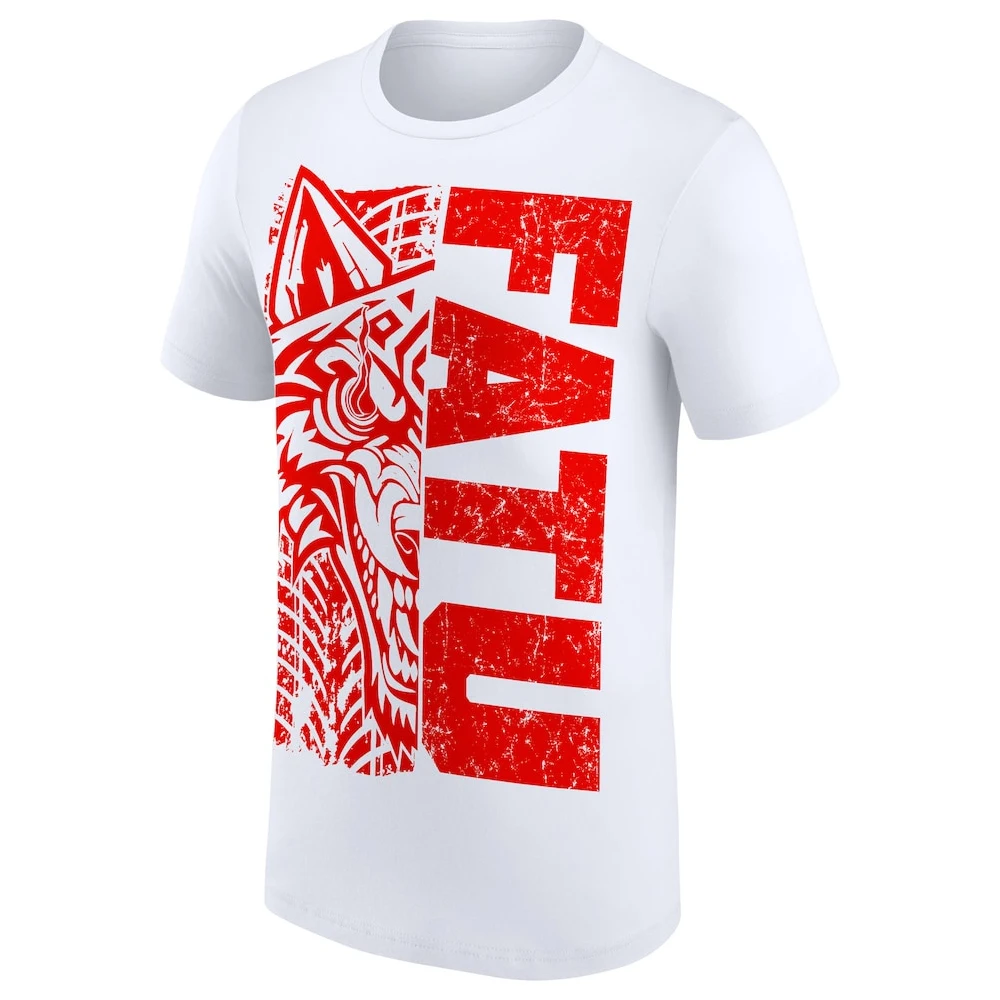 Men's White Jacob Fatu Split Wolf T-Shirt 3D Printed Sports Quick Drying Short Sleeve Top Daily Casual Plus Size T-Shirt 5XL