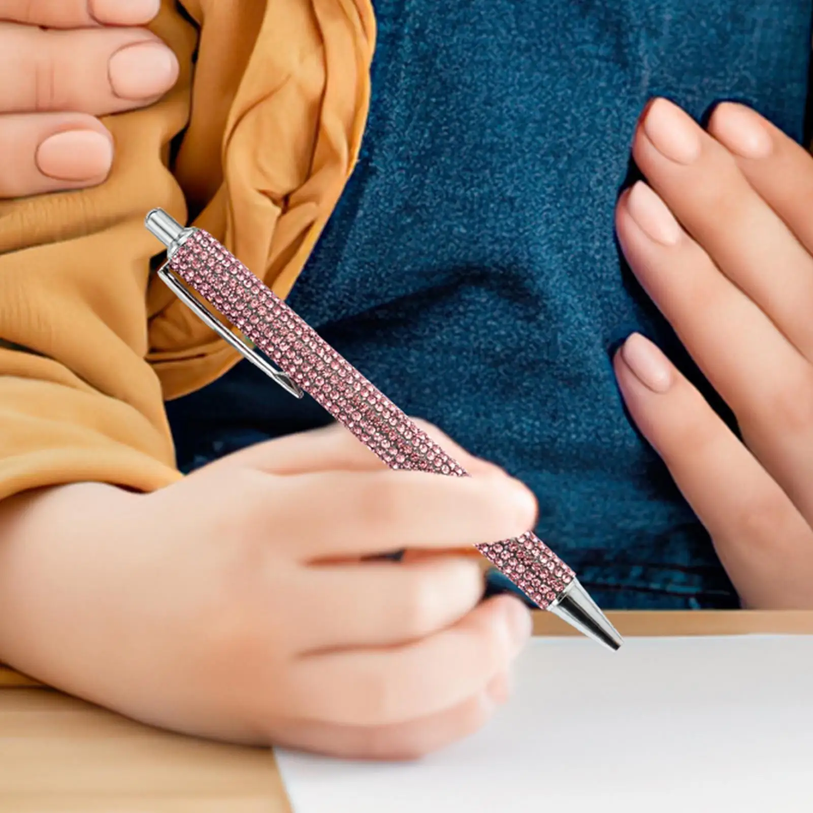 1 szt. Długopis z perłami i cyrkoniami, wysokiej jakości długopis, luksusowe metalowe artykuły piśmienne z cyrkoniami do szkoły i biura, 4 kolory