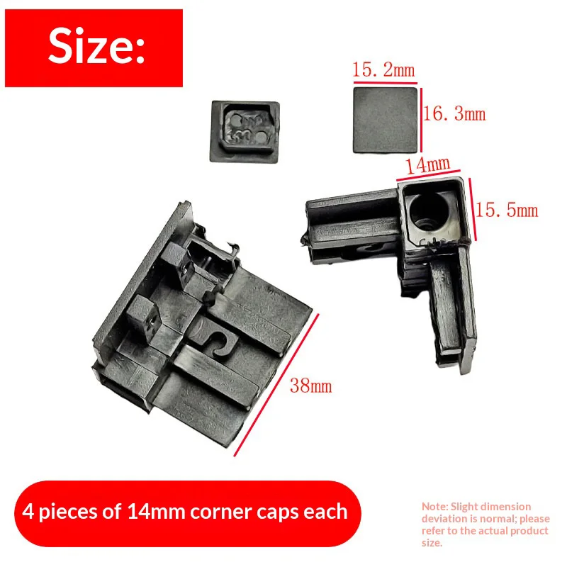 Screen window corner code, up and down sliding window connecting parts, plastic corner, three-trip screen window outer frame fix