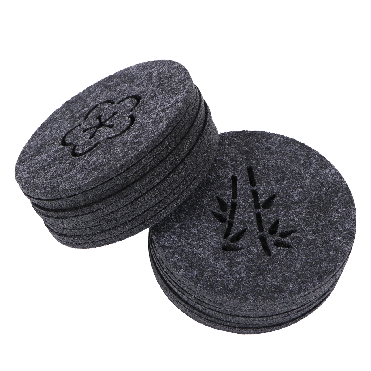 

20 Pcs Skidproof Drink Coaster Hollow Out Pattern Cotton Hemp Anti-Slip Table Mat Water-Absorb Design for Home Office