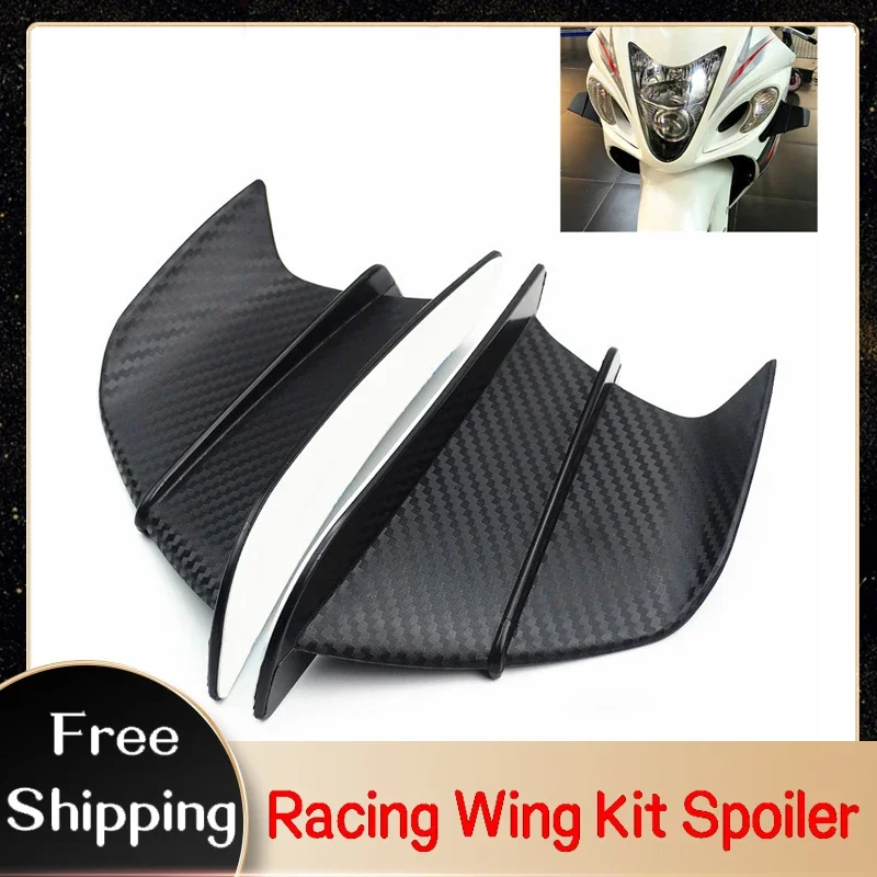 รถจักรยานยนต์ Universal Winglet Fairing Racing Wing ชุดสปอยเลอร์สําหรับ BMW R1200GS R1250GS LC S1000R RR YAMAHA R1 R3 SUZUKI DUCATI