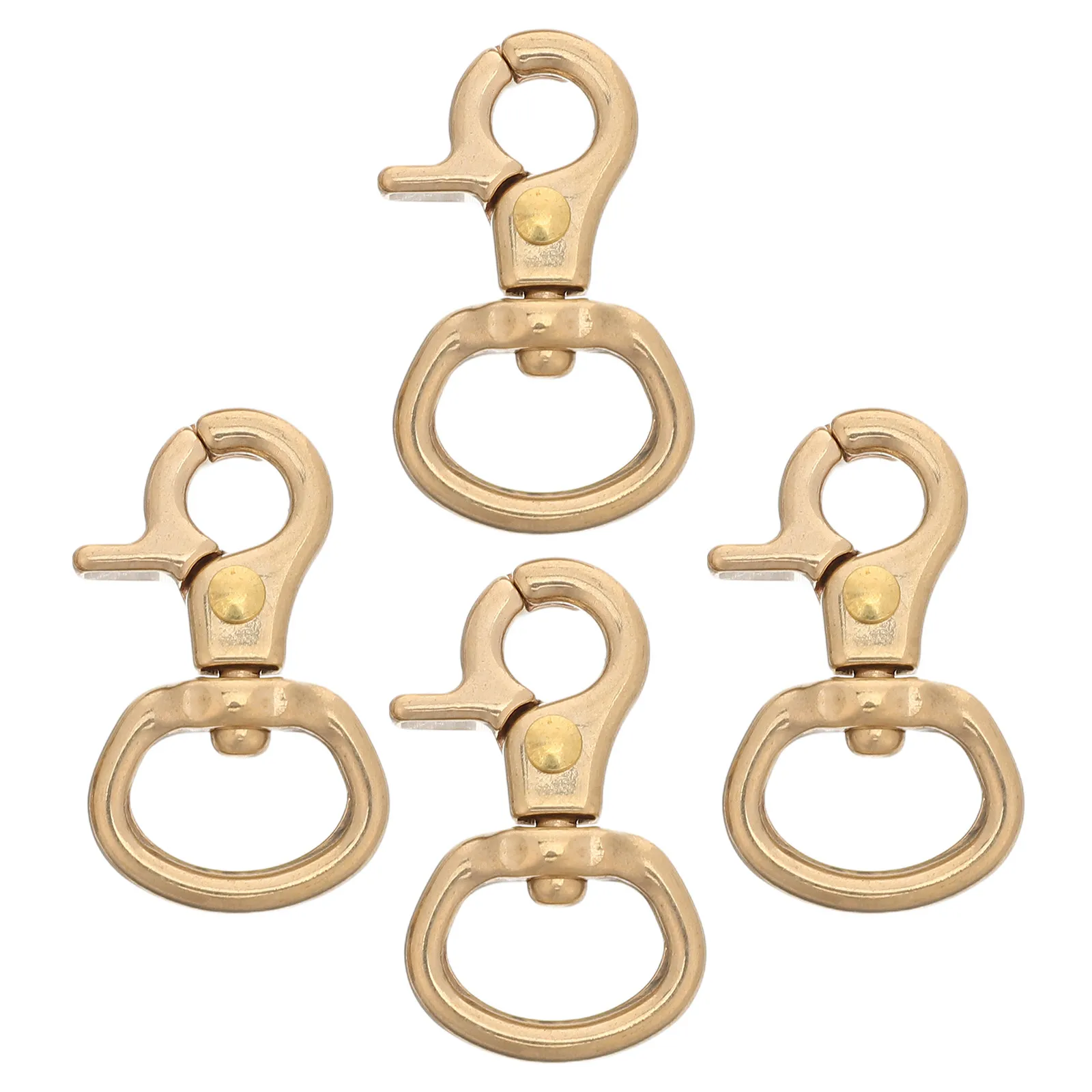 

4Pcs Solid Brass Swivel Lobster Clasp Rotating Spring Snap Hook Keychain Clips Lanyard Hardware DIY Bag Accessories Metal
