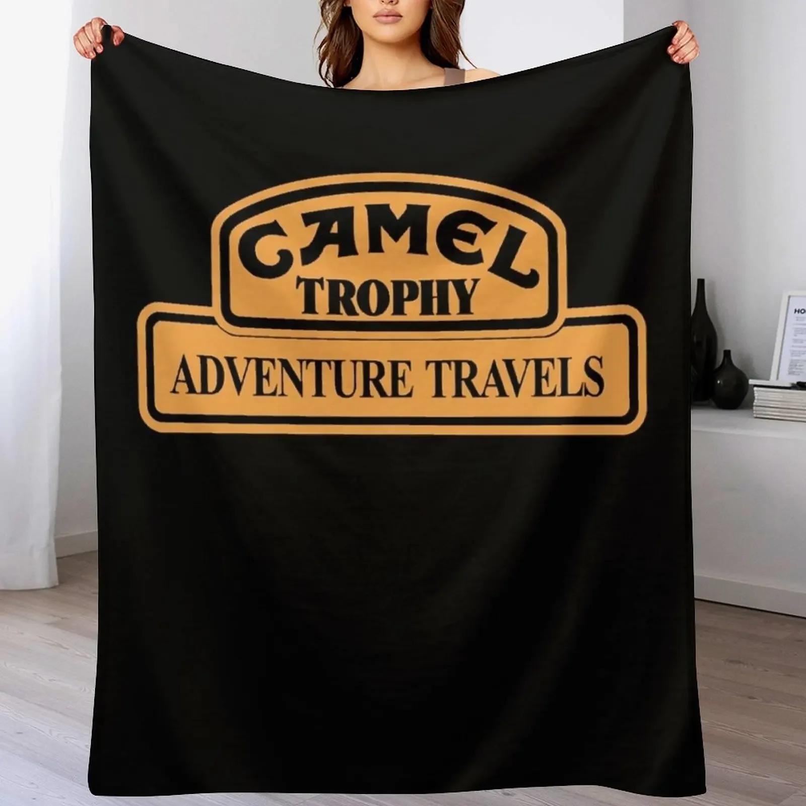 

New CAMEL TROPHY Throw Blanket Soft Solid Color Blanket for Couch Bed