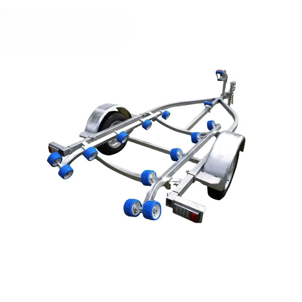 Galvanized Steel/Aluminum Single/Double Axle Boat Trailer China Manufacturer Factory Price Three Horses 8ft-31ft Hot Dipped