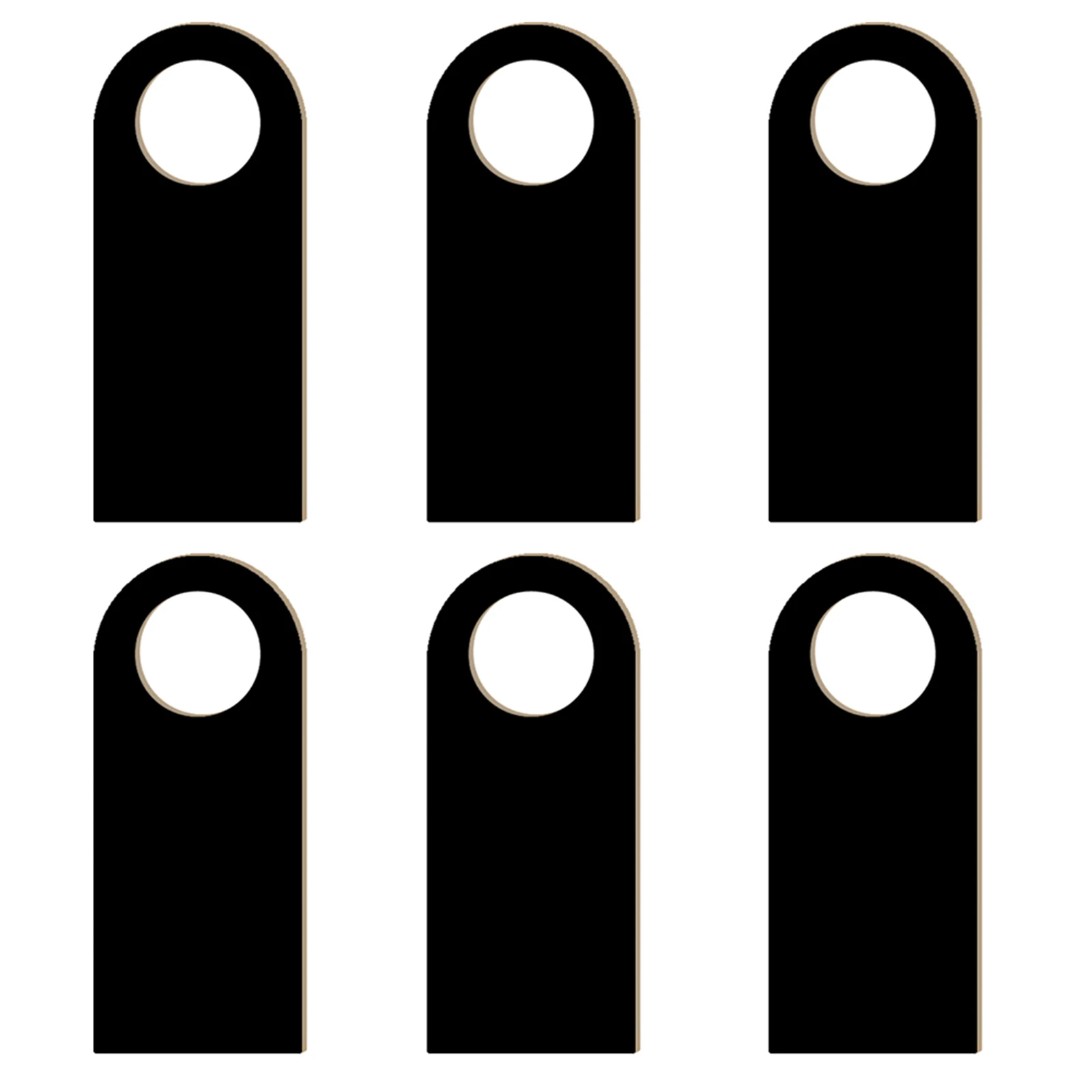 

6Pcs Mini Two-Sided Wooden Blackboard Door Knob Hang Tags Chalkboard Sign Board Home Message Reminder Decoration for Bedroom