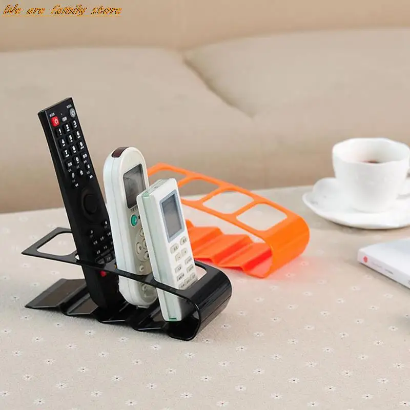 เดสก์ท็อป TV/DVD/VCR Organizer Home Office Organizer 4กรอบเก็บรีโมทคอนโทรลผู้ถือโทรศัพท์มือถือขาตั้ง