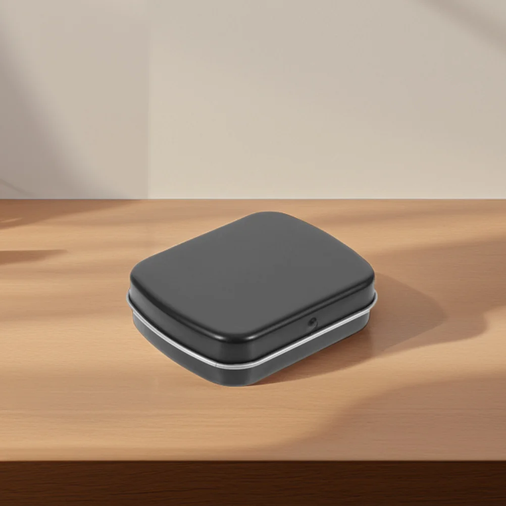 

5Pcs Small Metal Container with Lid Iron Sample Organizer Flip Top Design Candy Storage Tin for Snacks Office Supplies Travel