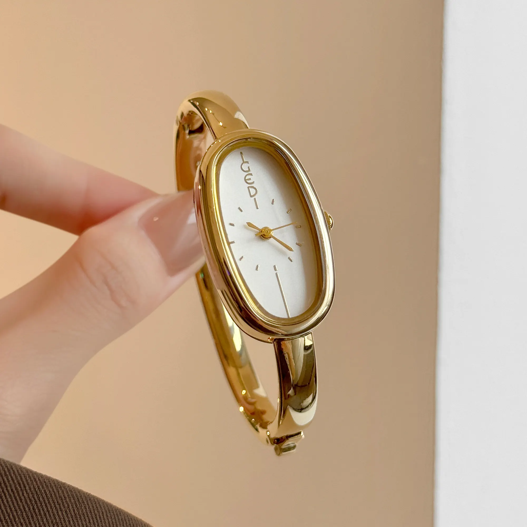 GEDI Elegant Women's Wristwatch Luxury Original Gold Bracelet Quartz Watch Women Elegant Oval Waterproof Clock Gift Montre Femme