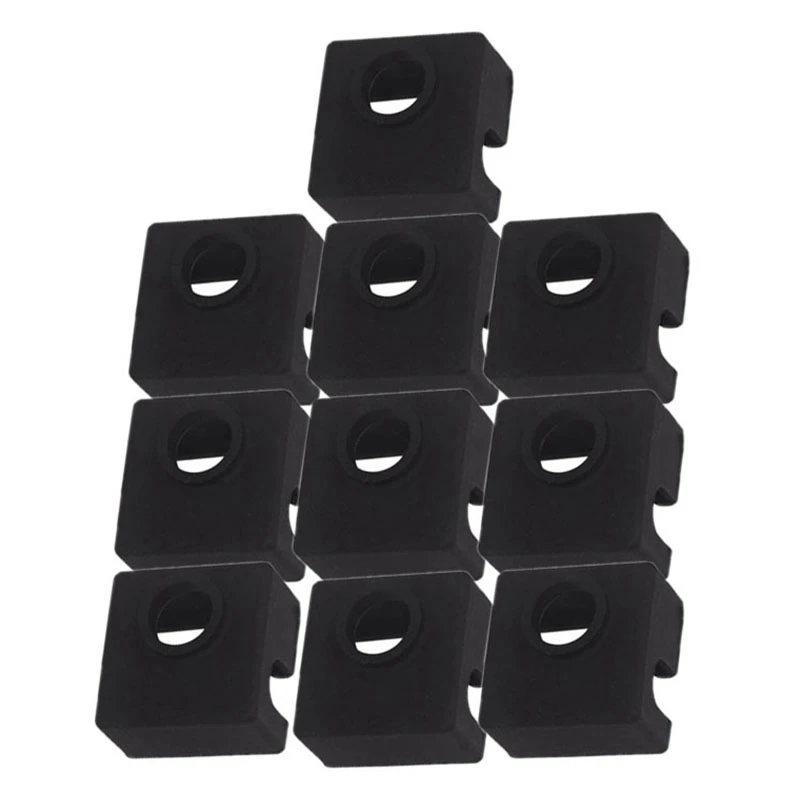 10pcs/lot 3D Printer Nozzle Silicone Socks Cover Heat Insulation Cover for Heat Block for Ender-3 CR-10 Extruder