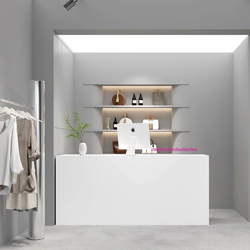 

Beauty Center Reception Reseption Desk Black Salon Cafe Counter Cheap Small Room Desks Front Clothes Restaurant Table Furniture