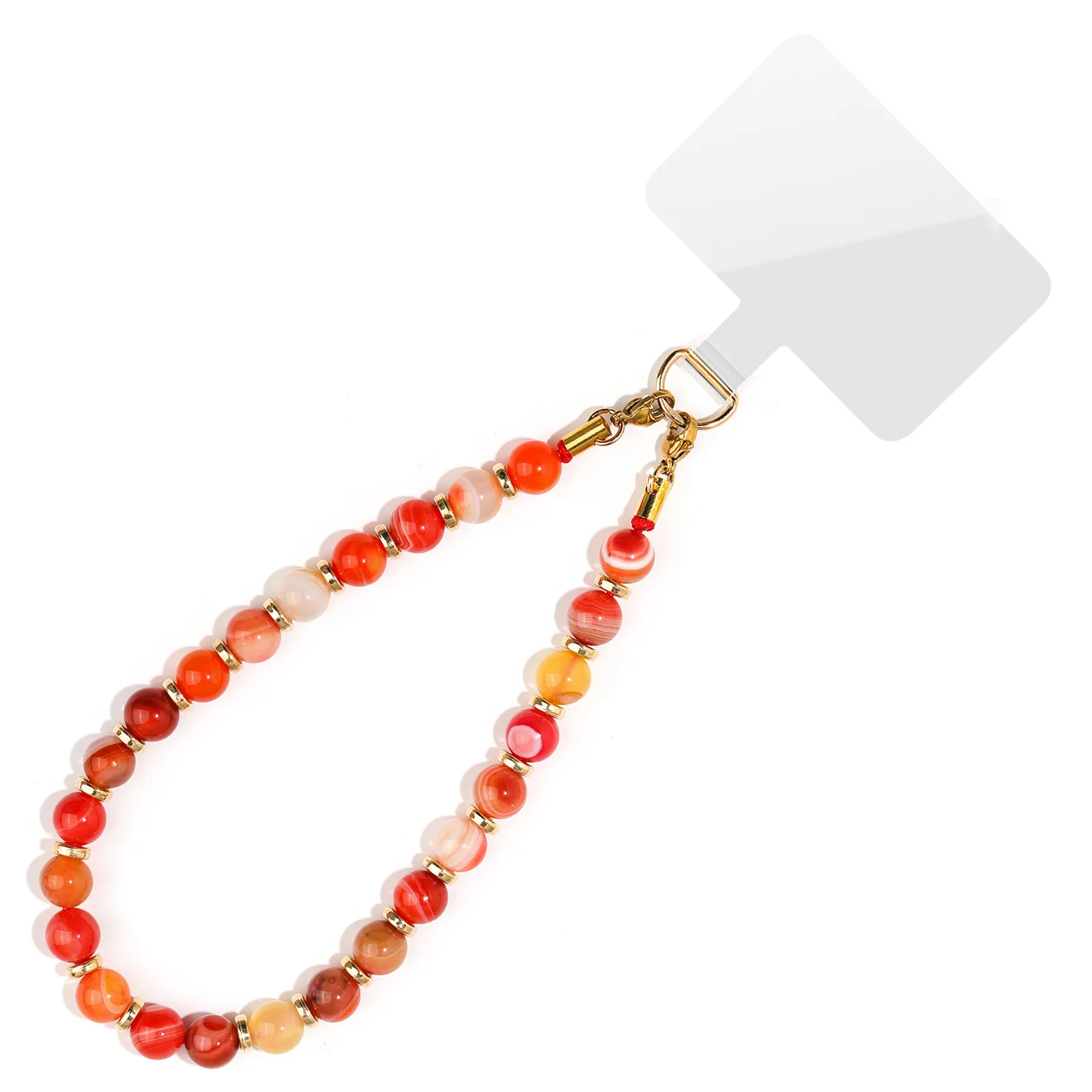 Chaîne suspendue pour téléphone portable, chaîne de téléphone portable en pierre semi-précieuse naturelle, cadeau de vacances, chaîne de téléphone portable en agate de rêve.