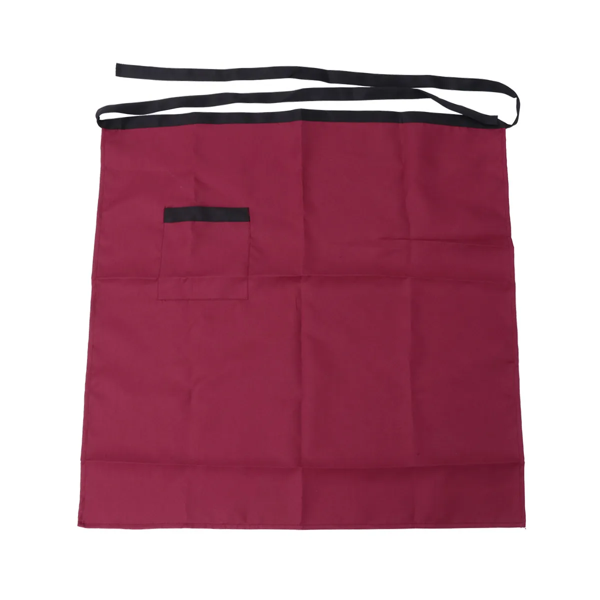 Short Kitchen Apron Unisex Design Red Waiter Waitress Cooking Catering Schools Hotels