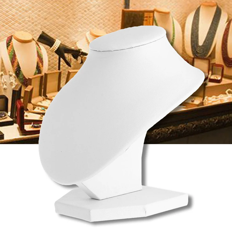 

S1Y1 Elegant Necklace Jewelry Display Model Bust Stand for Home Dresser Shelves Business Showroom Fair Storage White