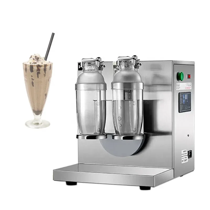 Commercial Milk Tea Mixer Double Head Milkshake Machine Drink Mixer Blender Milk Shaker Milk Bubble Mixing Machine