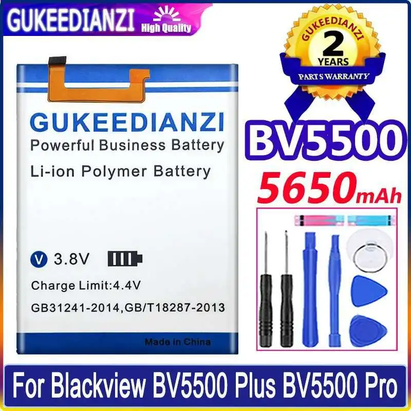

5650Mah For Blackview BV5500 Plus Pro Bv5500plus Bv5500pro Reliable Power Supply Mobile Phone Battery Durable